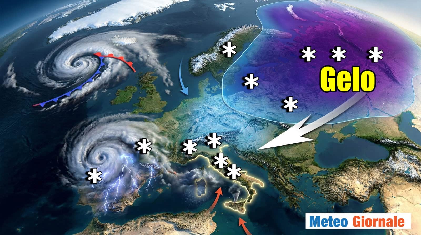Minacciosa espansione del gelo della Siberia: effetti meteo in Italia