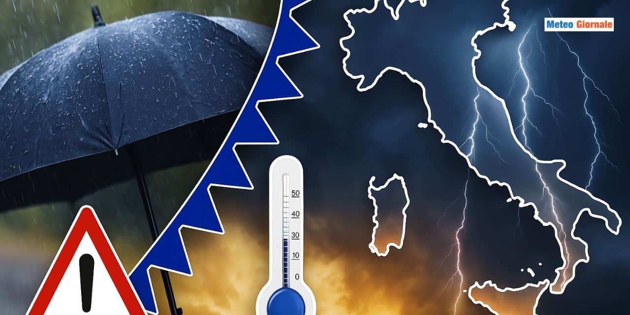 Domenica con l’ombrello aperto, la pioggia bagnerà molte città