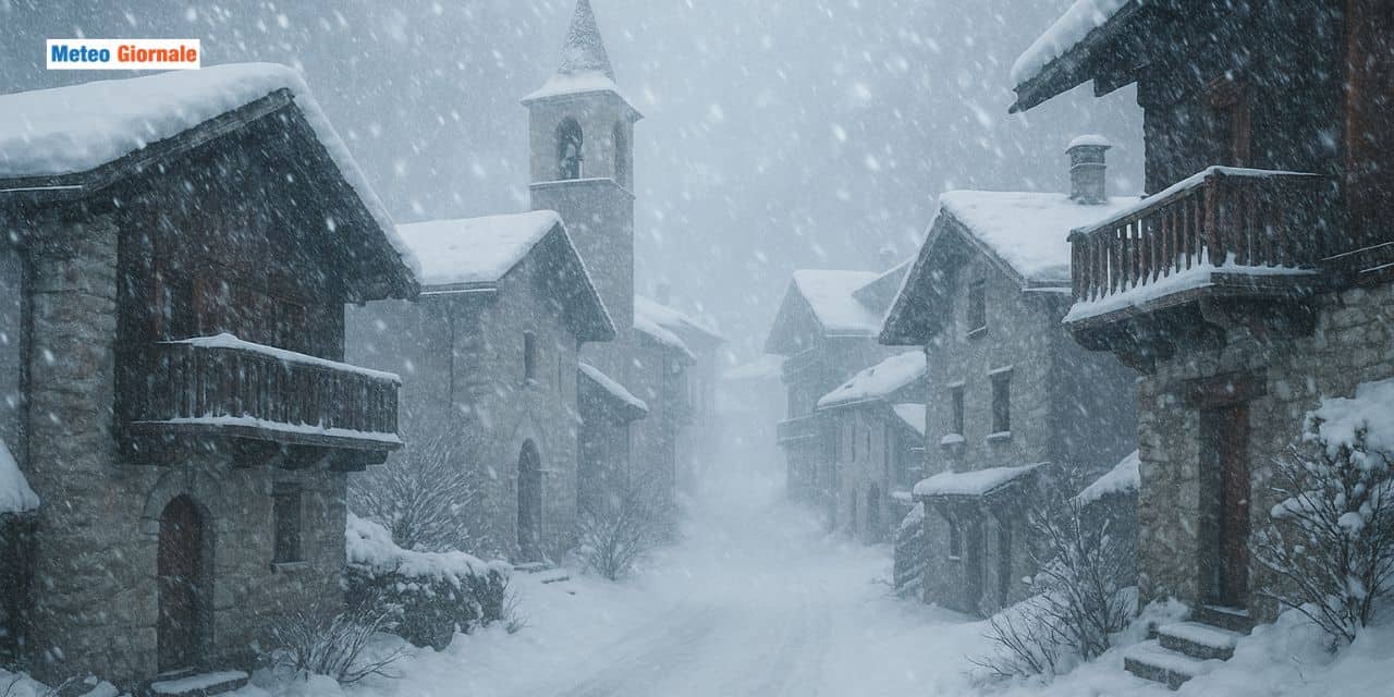 Neve a sorpresa a 300 metri tra poche ore, molti centimetri su queste zone