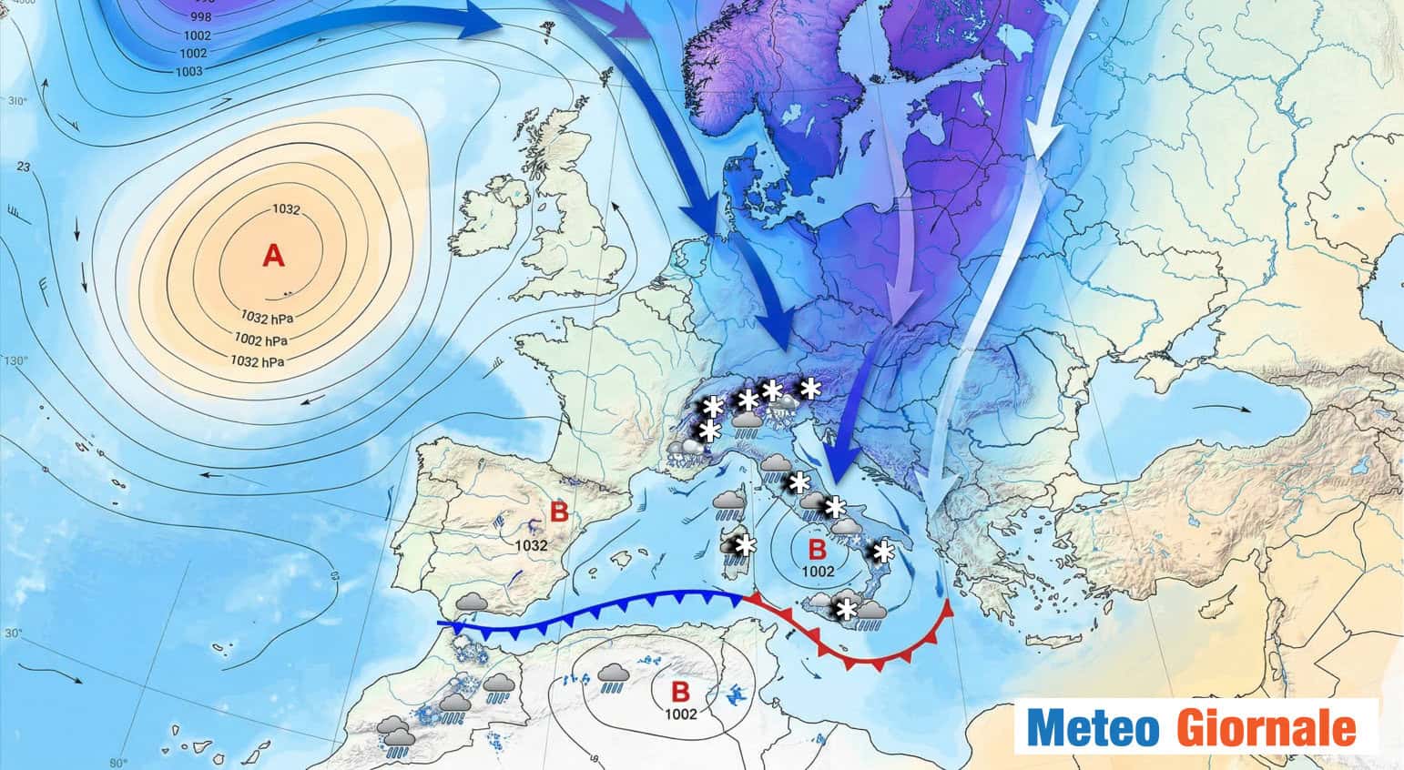 Italia, neve a sorpresa. Sospensione del meteo di Primavera