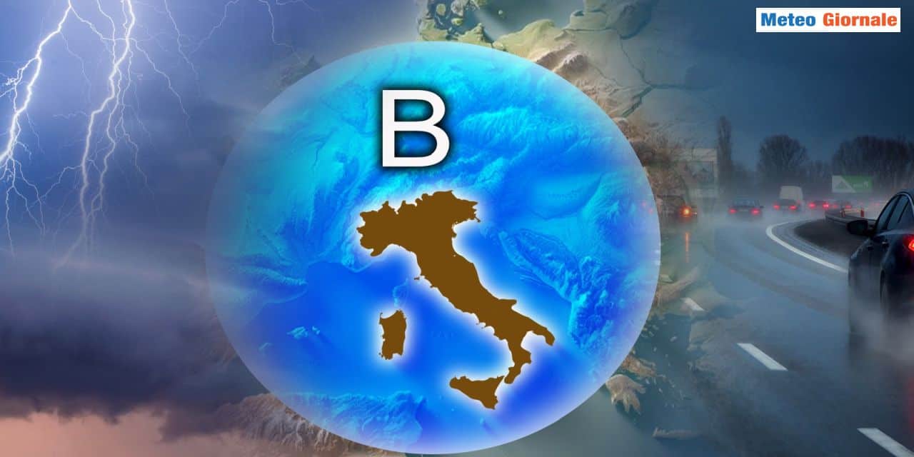 Saccatura depressionaria alimentata da aria fredda artica