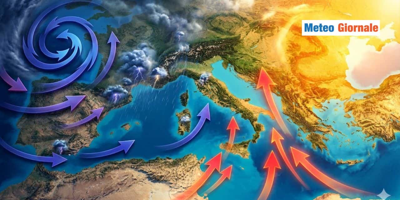 Succede di tutto nel meteo dei prossimi giorni: ciclone, caldo precoce e freddo da Est