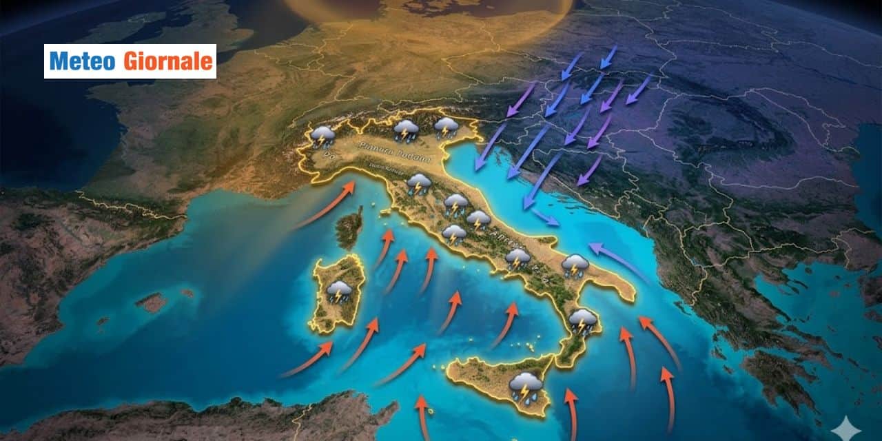 Sta piovendo male sull’Italia: vediamo quando ritorna il Flusso Atlantico