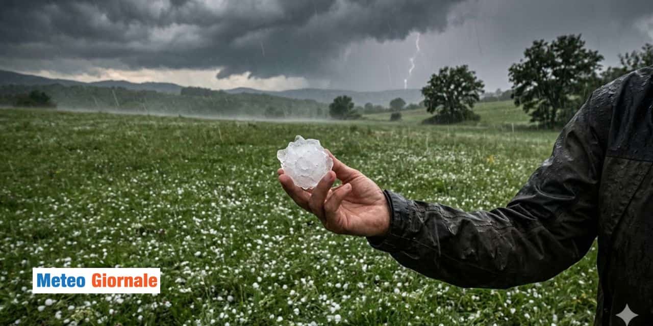 Sfuriata di temporali e grossa grandine lunedì 15 su 5 regioni
