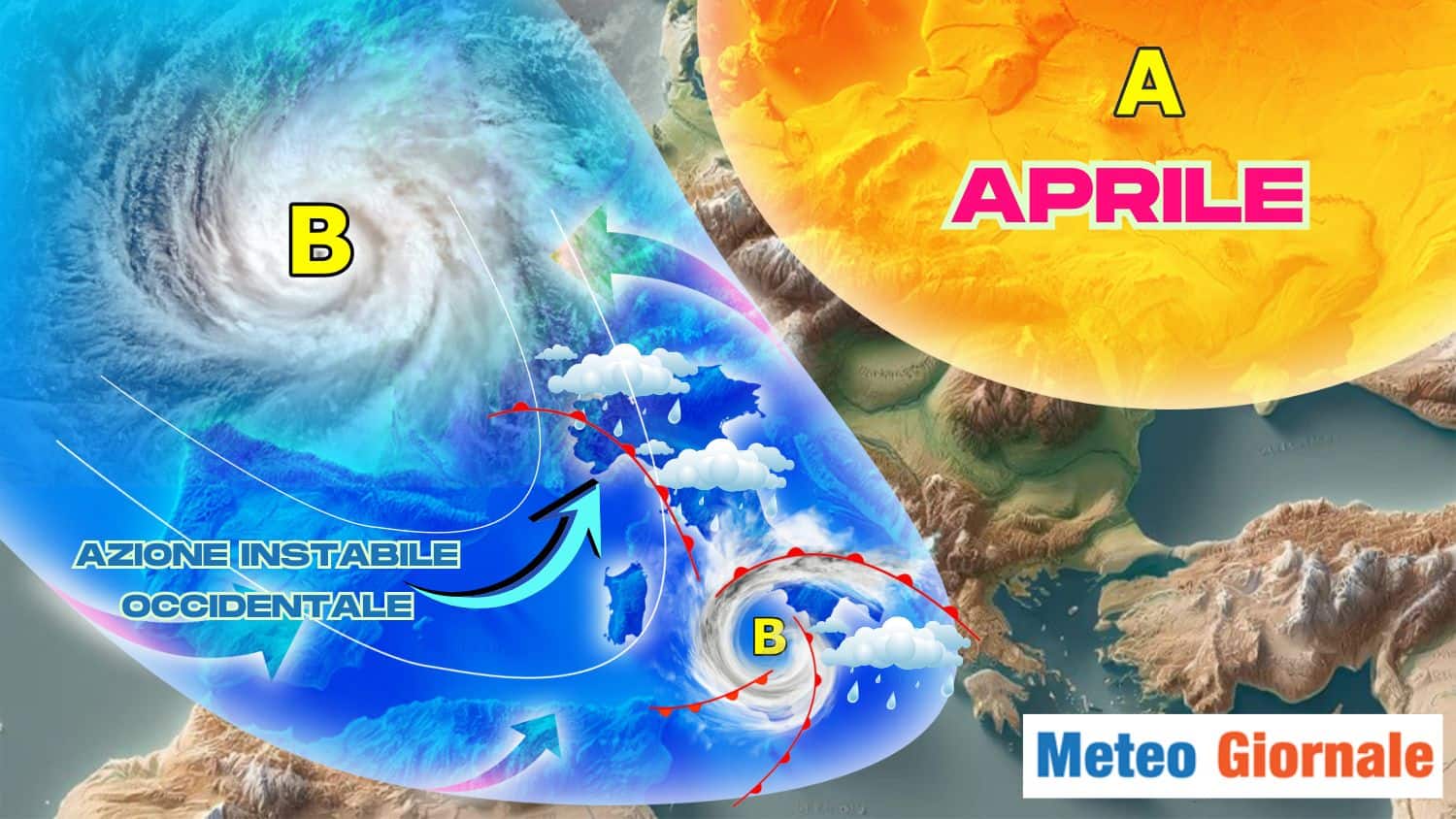 Maltempo in questi giorni prossimi di aprile: ecco quando e dove di più