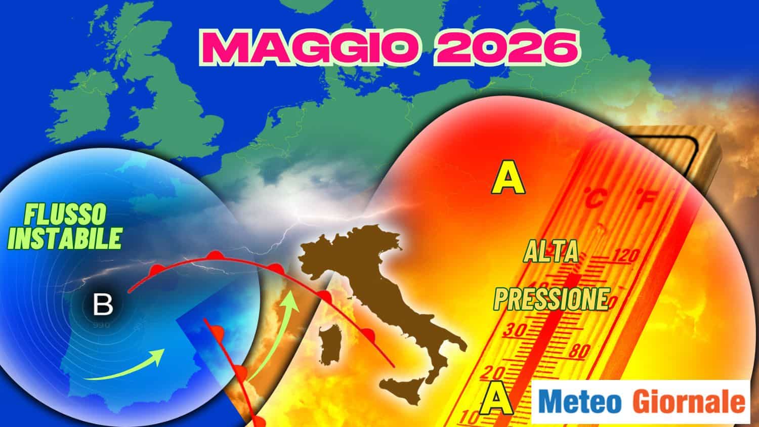 Ultimi aggiornamenti sul mese di Maggio 2026: tempo a due facce sull’Italia