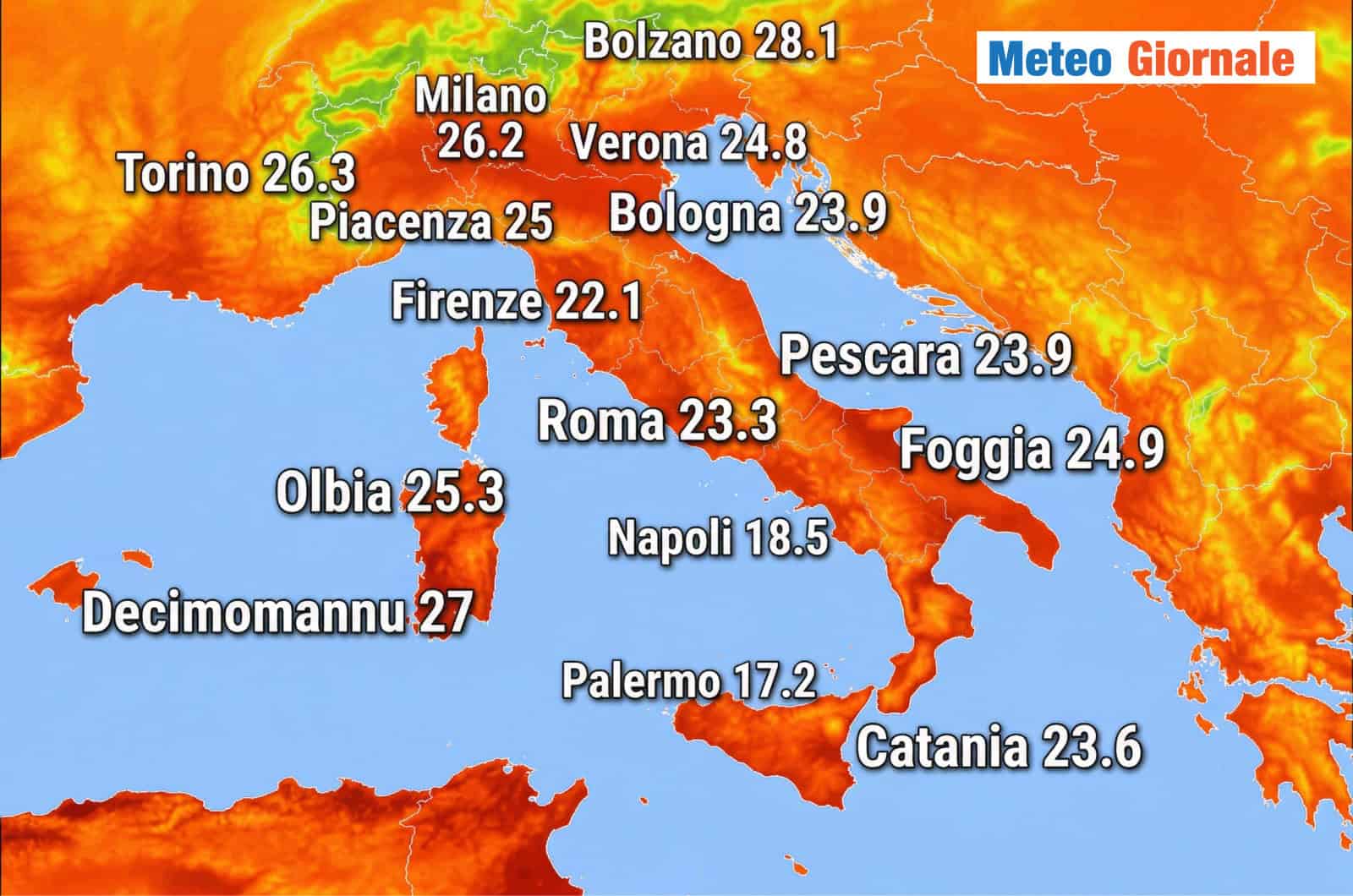 Caldo esagerato ad Aprile: Bolzano sfiora oltre 28 gradi