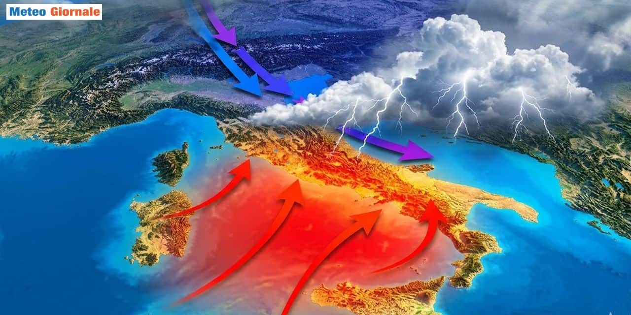 Freddo e caldo a pericoloso contatto sull'Italia