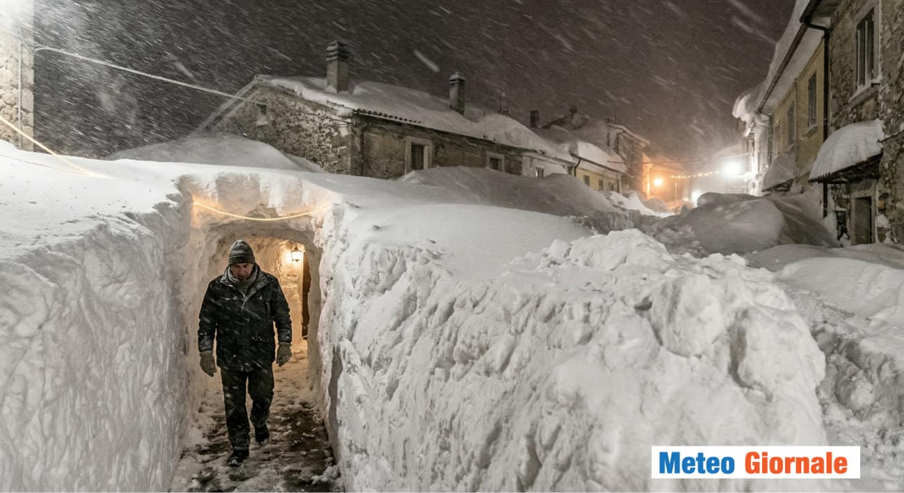 Capracotta sepolta dalla neve: accumuli record oltre i 2 metri