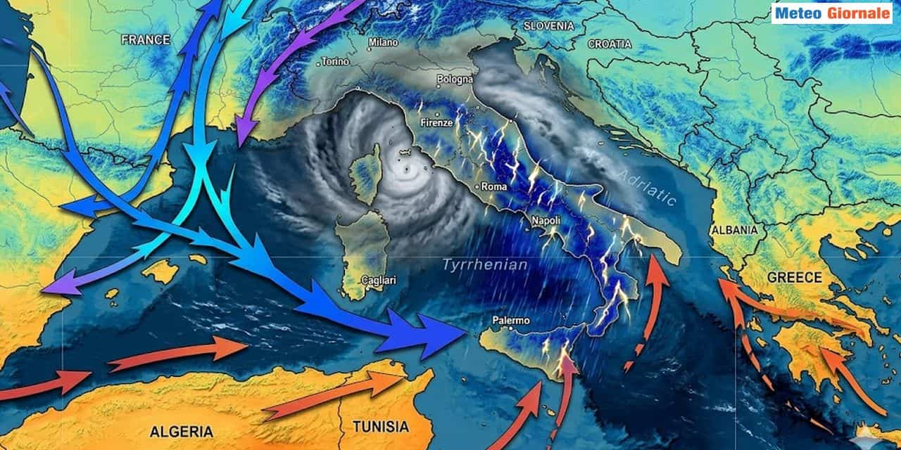Arriva maltempo con crollo delle temperature