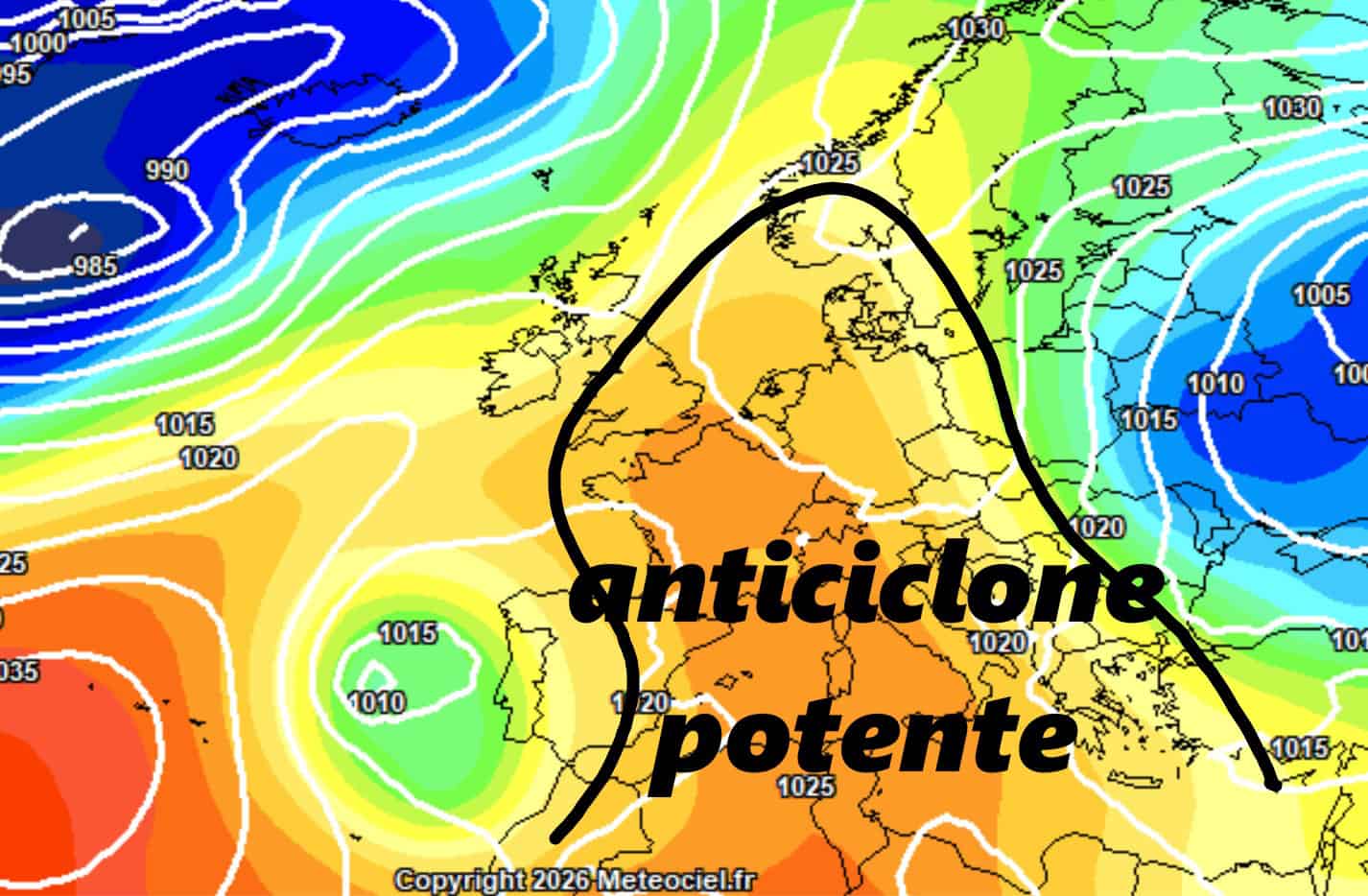 Potente anticiclone proprio nella prima metà del mese di aprile. Queste figure meteorologiche diventano sempre più frequenti.
