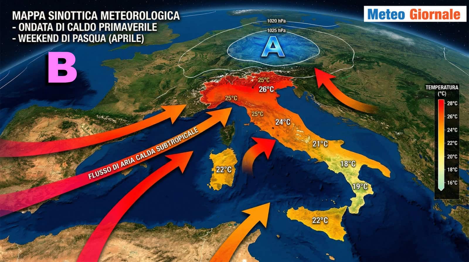 Caldo insolito a Pasqua e inizio settimana