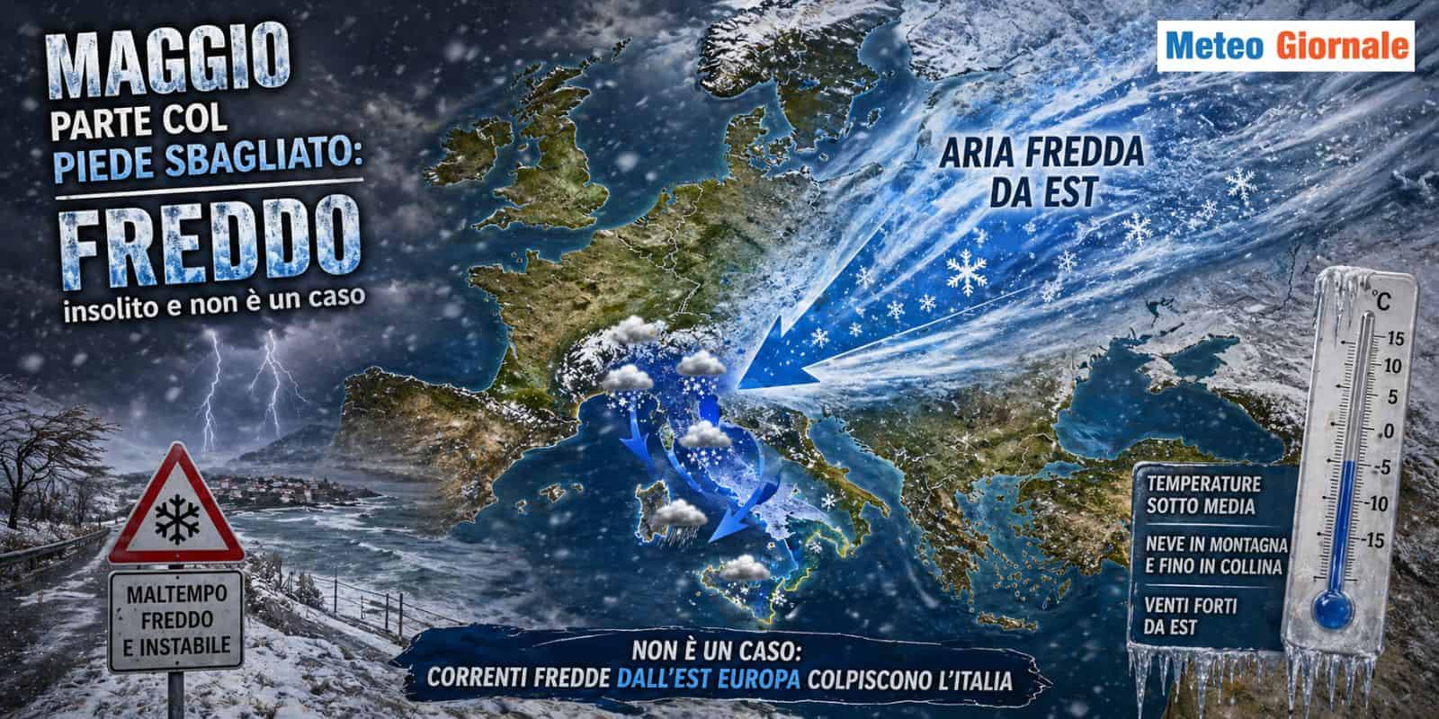 Maggio parte col piede sbagliato: FREDDO insolito e non è un caso