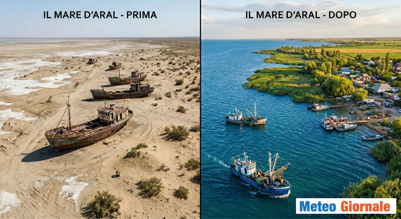 Il Mare d’Aral settentrionale rinasce. Tornano le acque