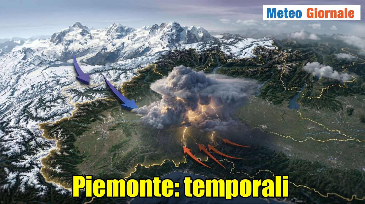 Piemonte, forti temporali. Neve sino a 1 metro su Alpi