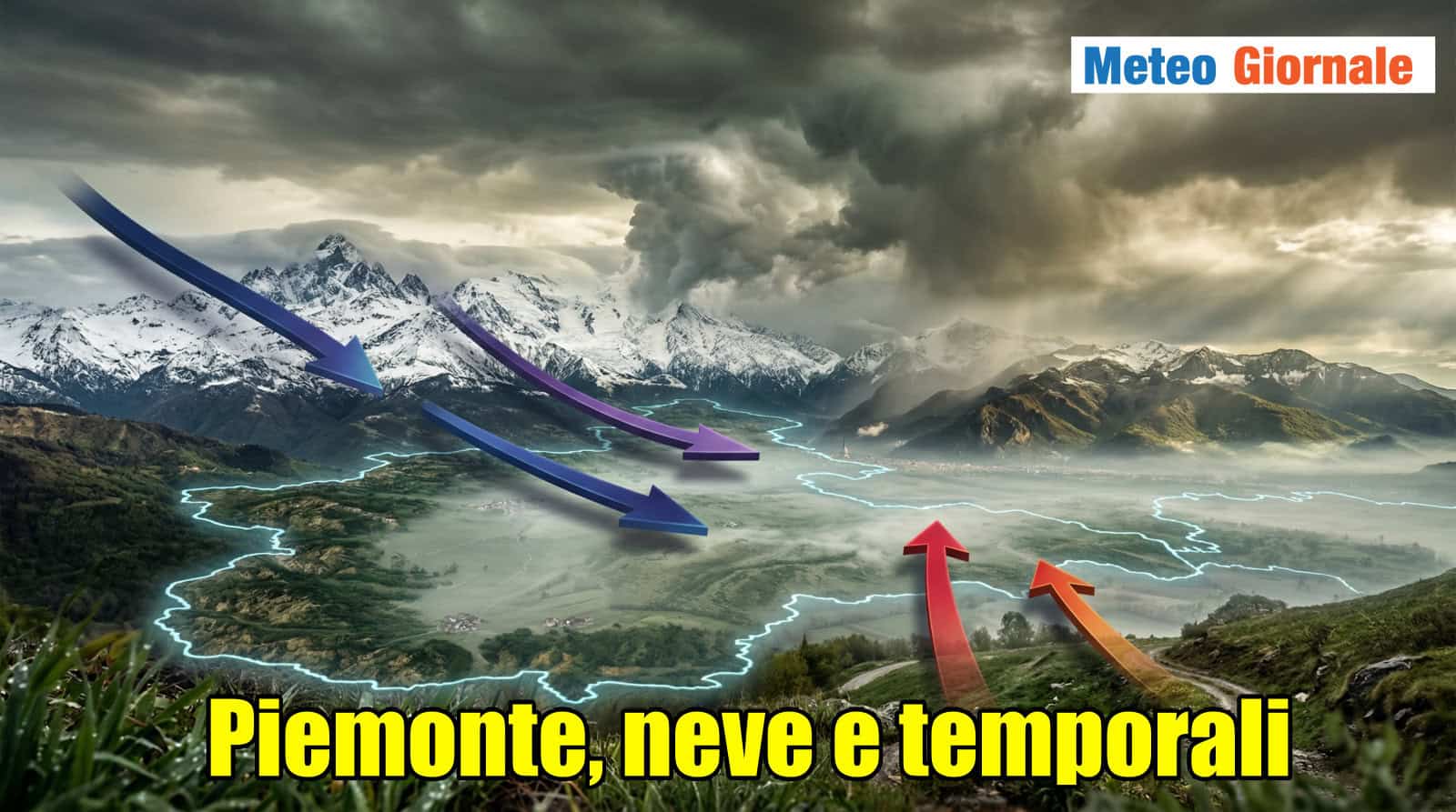 Meteo Piemonte: temporali, nevicate 1 metro di neve su Alpi. Crollo temperatura