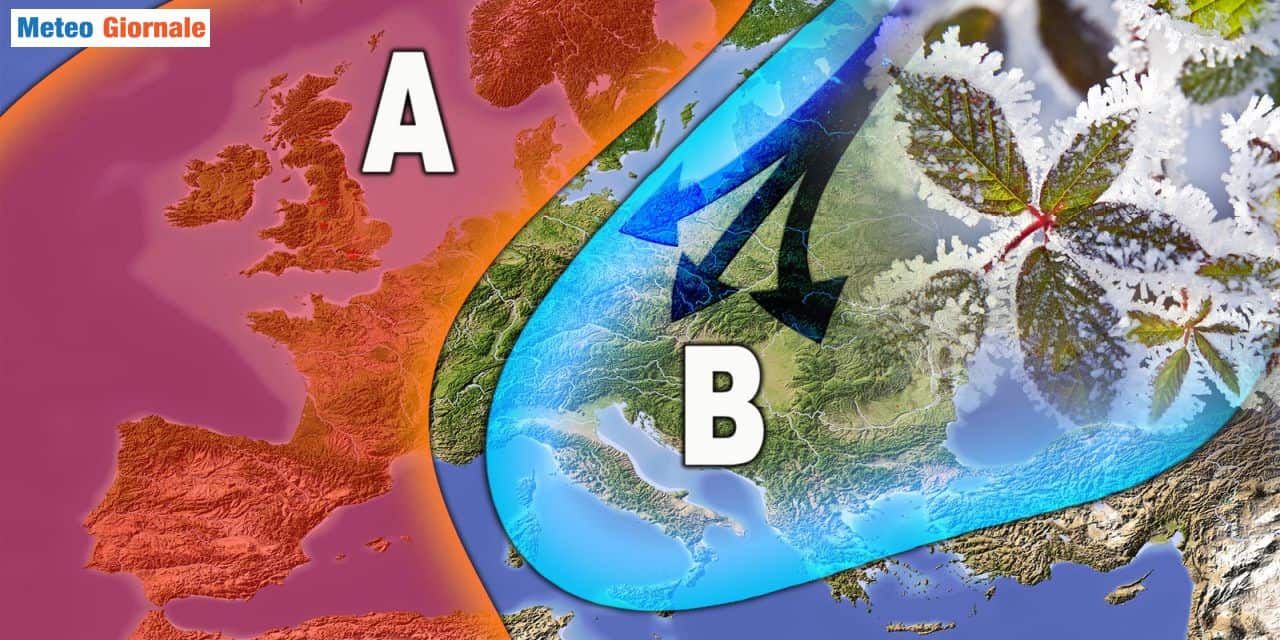 L'anticiclone sarà trafitto dall'espansione retrograda di una saccatura fredda