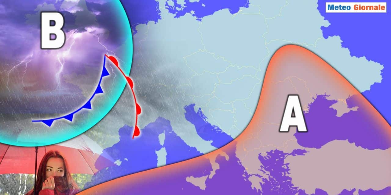 Stop anticiclone e ritorna la pioggia da Lunedì 4