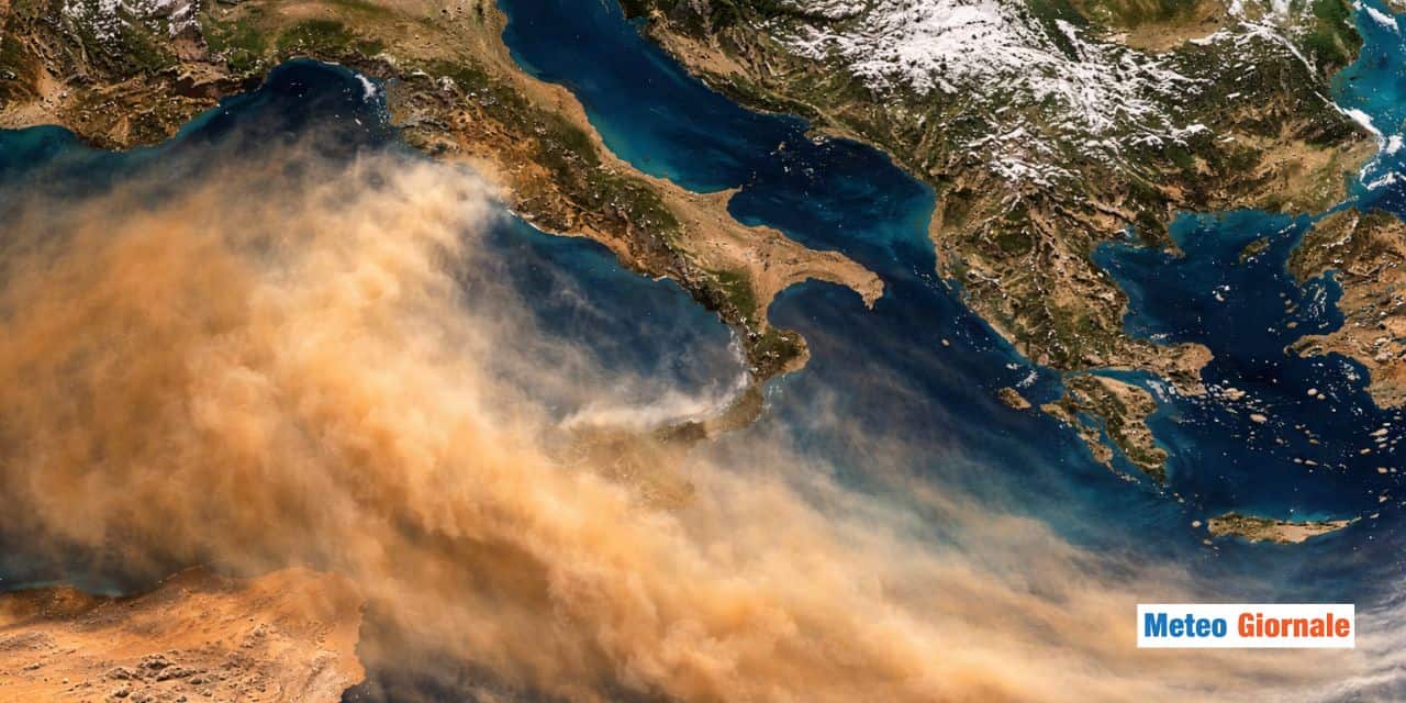 Ciclone africano, vagonate di sabbia del Sahara in arrivo in Italia