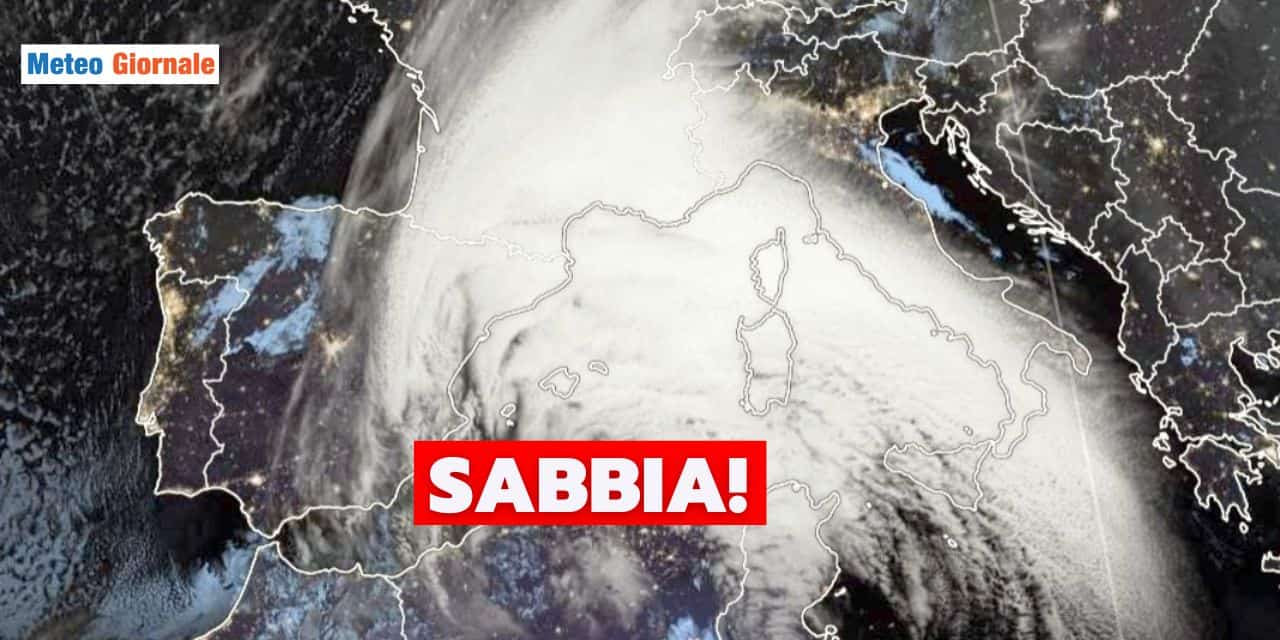 Vagonate di sabbia, nube di polvere larga migliaia di chilometri verso l’Italia