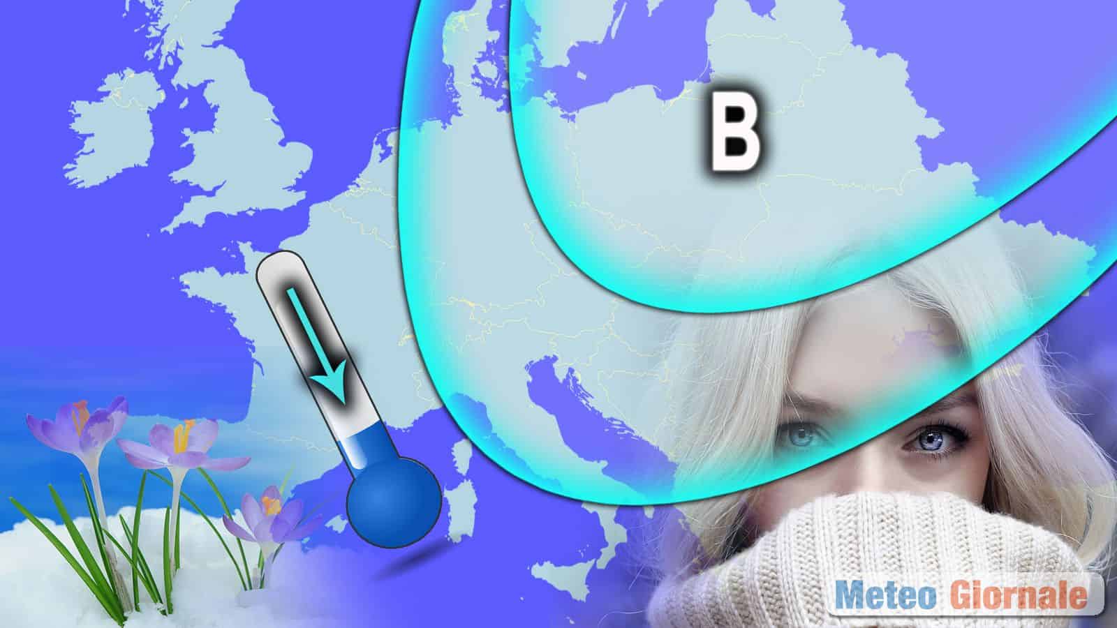 Meteo shock termico e ritorno della neve gelo fuori stagione