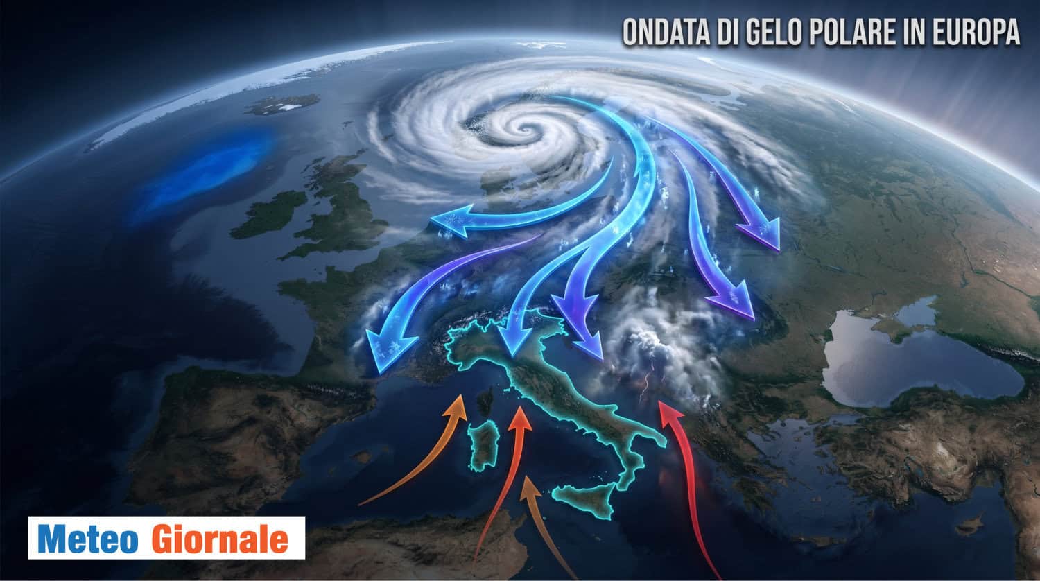 vortice polare con gelo nel nord Europa 16