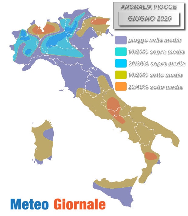 ANOMALIA PIOGGE GIUGNO