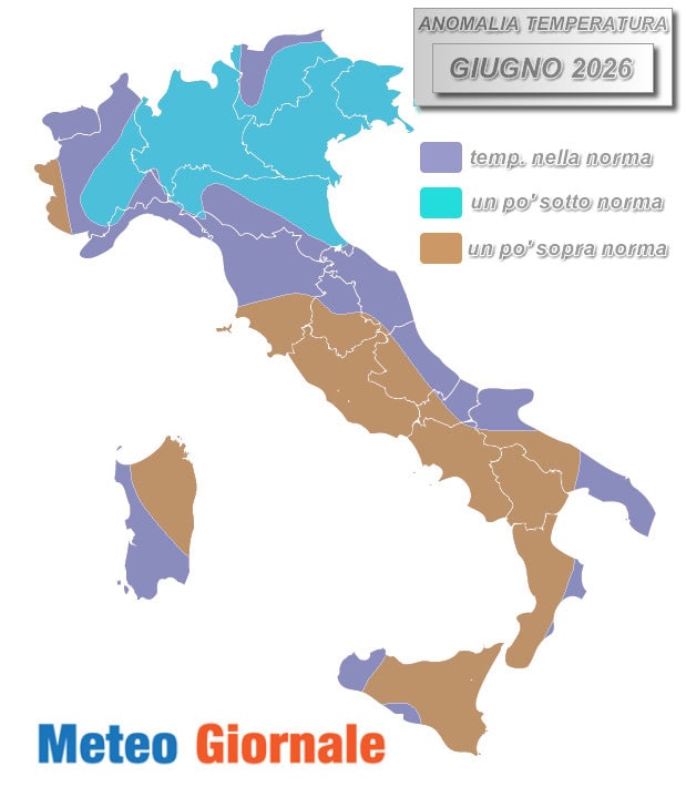 ANOMALIA TEMPERATURA GIUGNO