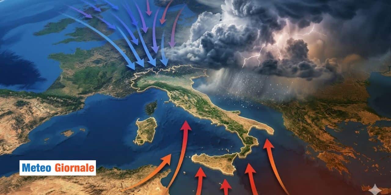 Maltempo senza sosta sull’Italia: nuova forte perturbazione da Giovedì 14