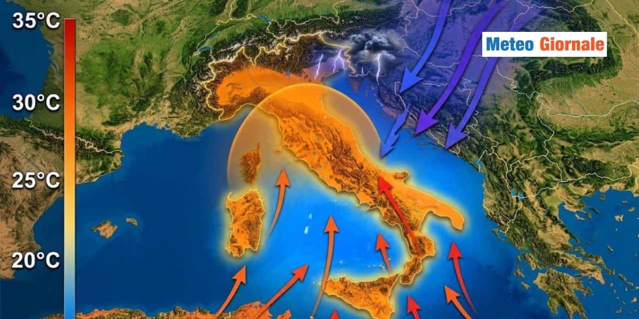 Giovedì 28 ritornano temporali, anche di forte intensità: l’analisi di GFS