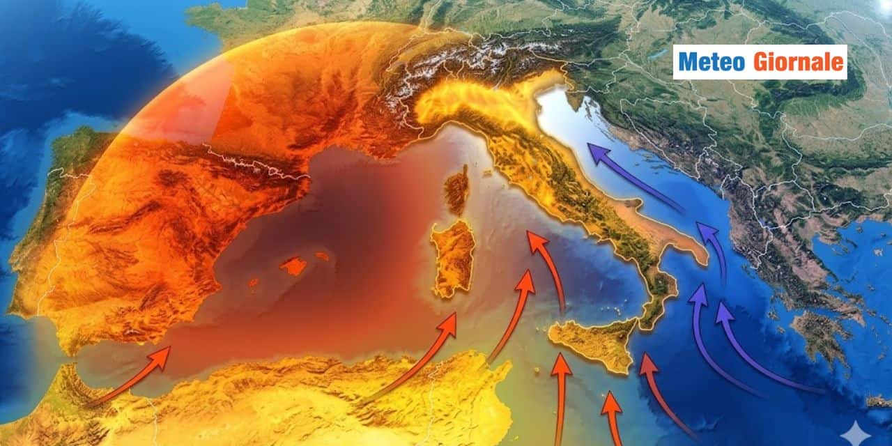 Assalto dell’Anticiclone Africano, poi da Giovedì 28 forti temporali con grandine