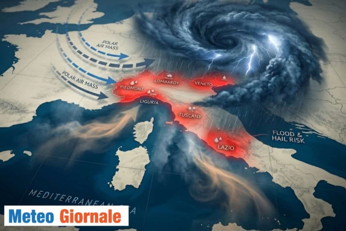 Meteo regioni a rischio saccatura