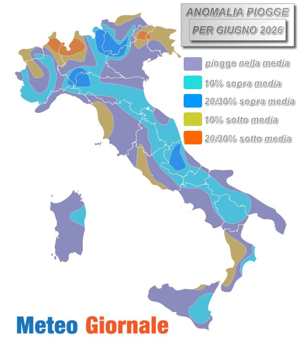 PIOGGE GIUGNO 2026