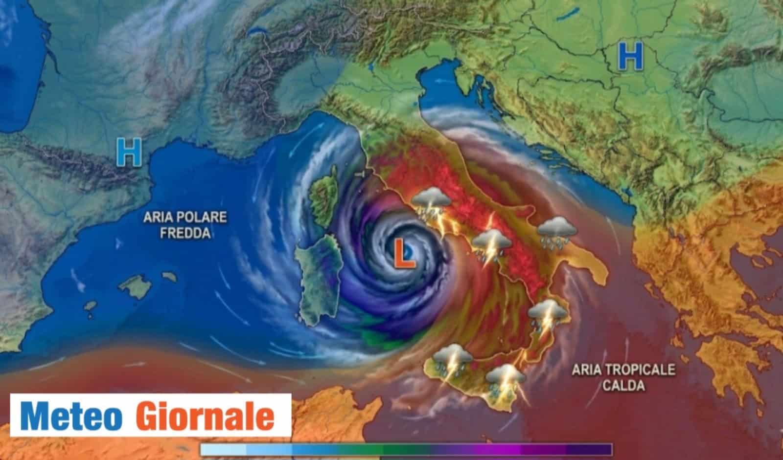Meteo, Weekend rovinato dal Vortice Mediterraneo: piogge incessanti e pericolo stazionarietà. Ecco dove non smetterà di piovere