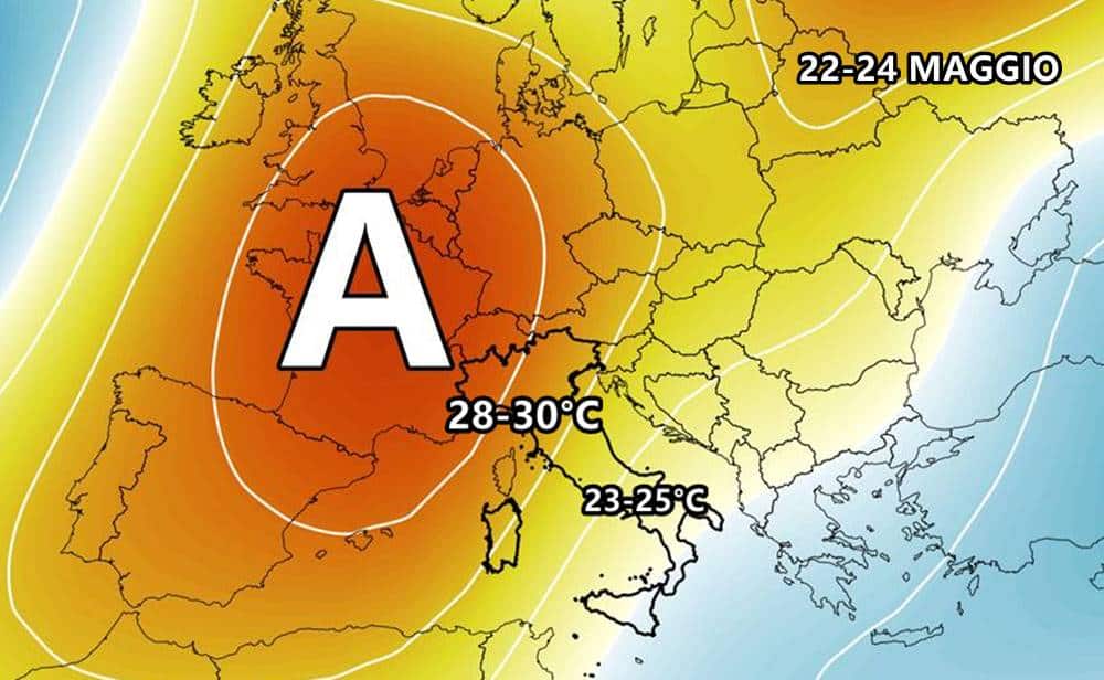 Ondata di caldo nel weekend, peggioramento del caldo a inizio settimana