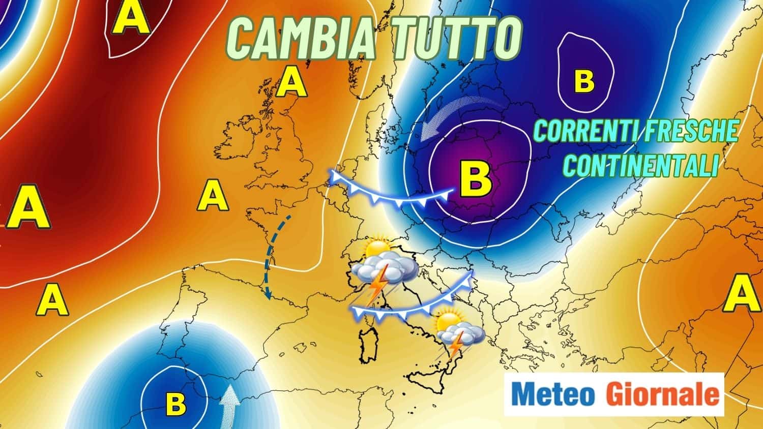 Importanti novità nel lungo termine: minacce di correnti fresche continentali