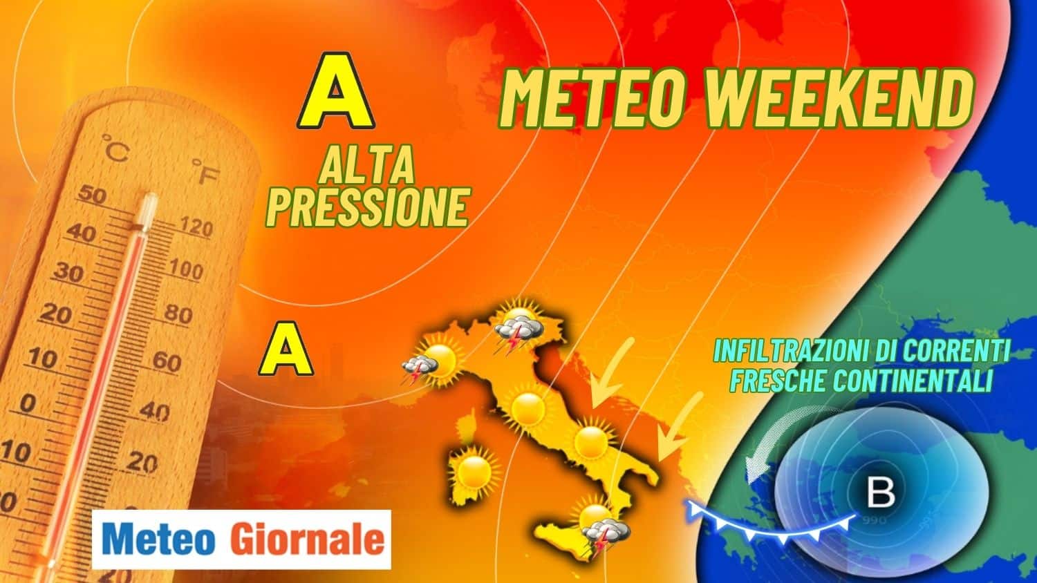 Il tempo fino a tutto il weekend: in prevalenza bello e inizierà a farsi sentire il caldo estivo, fino a 32°