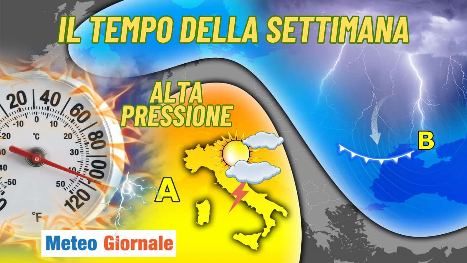 Il tempo per questa settimana: caldo estivo, ma arriveranno anche locali temporali