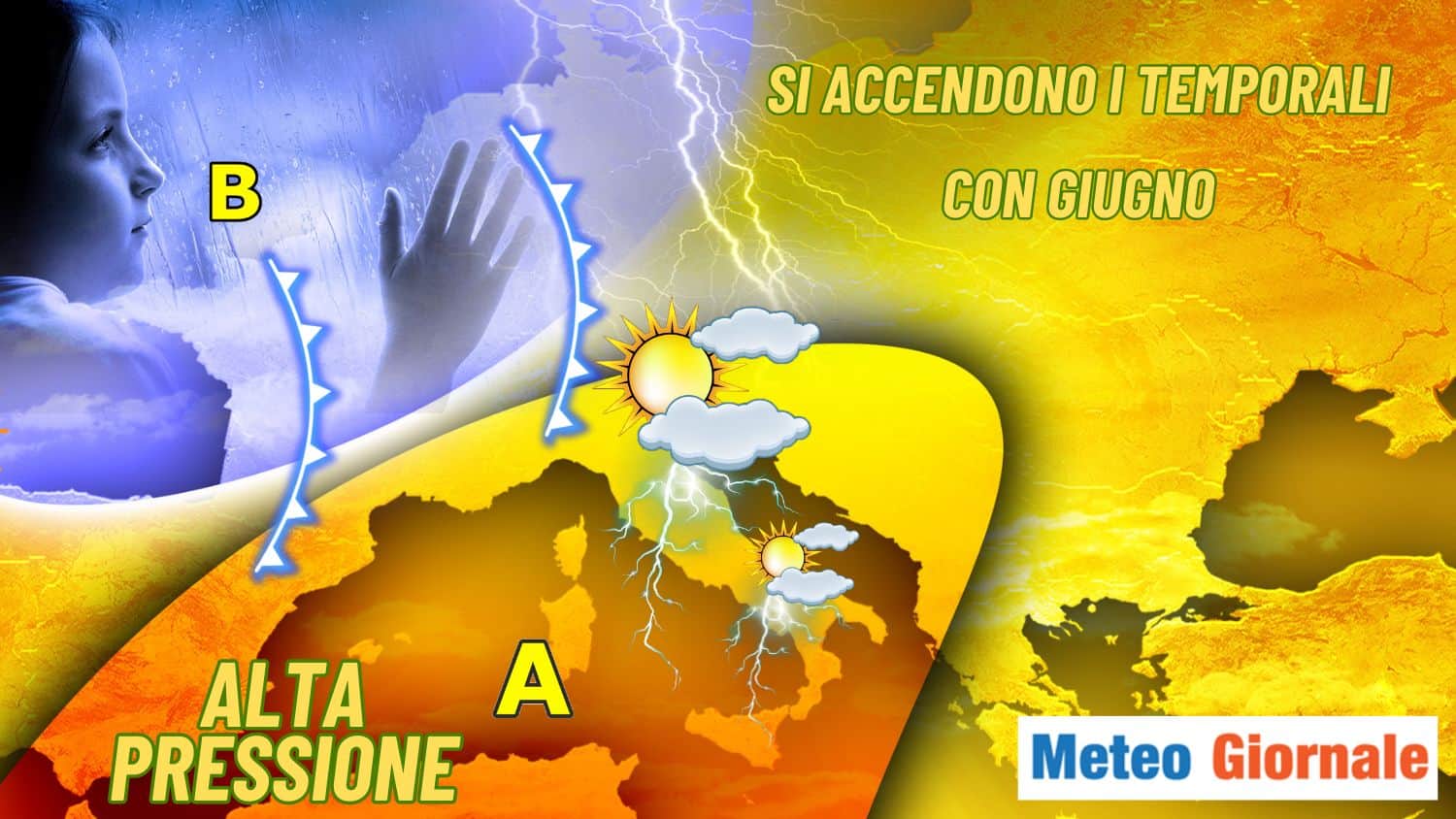 Con giugno arrivano più temporali. Le aree più colpite nella prima settimana con mappa