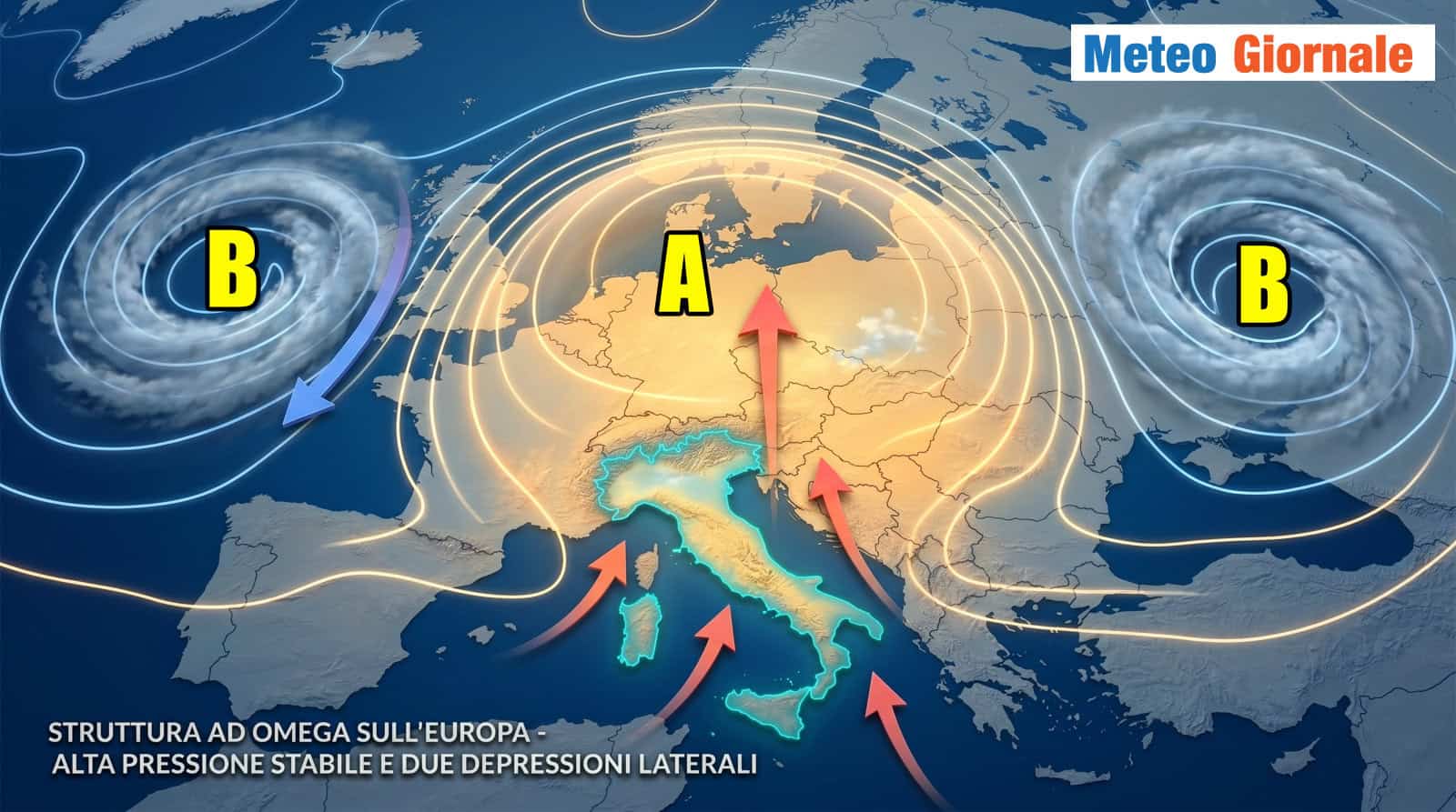 Blocco a Omega: il muro che blocca il meteo per settimane