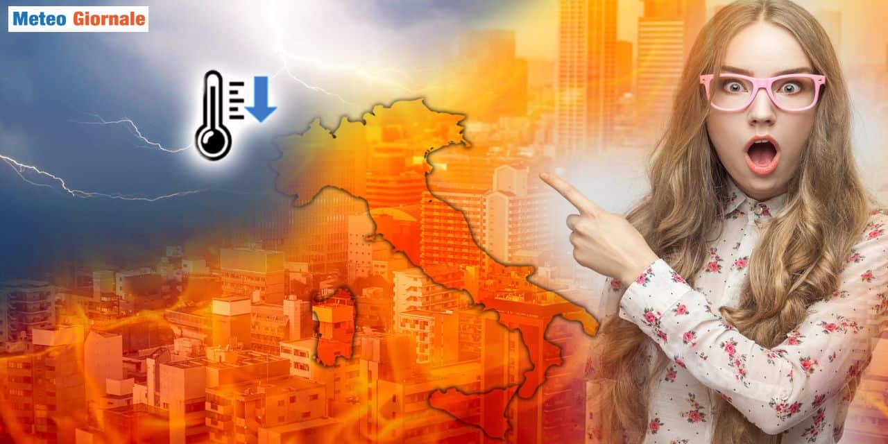 Ulteriore accentuazione del caldo estivo, ma sono in arrivo forti temporali