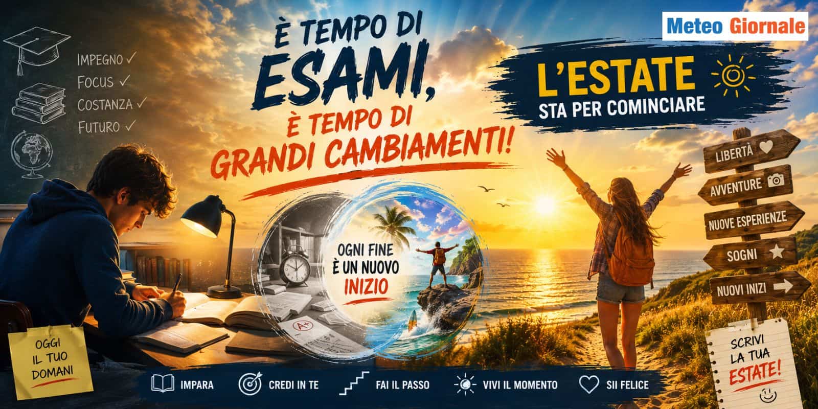 E’ tempo di esami, è tempo di grandi cambiamenti: l’ESTATE sta per cominciare