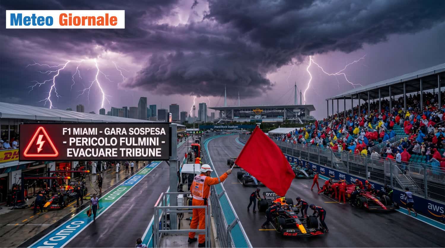 Formula 1, GP di Miami a rischio: allerta fulmini sul circuito
