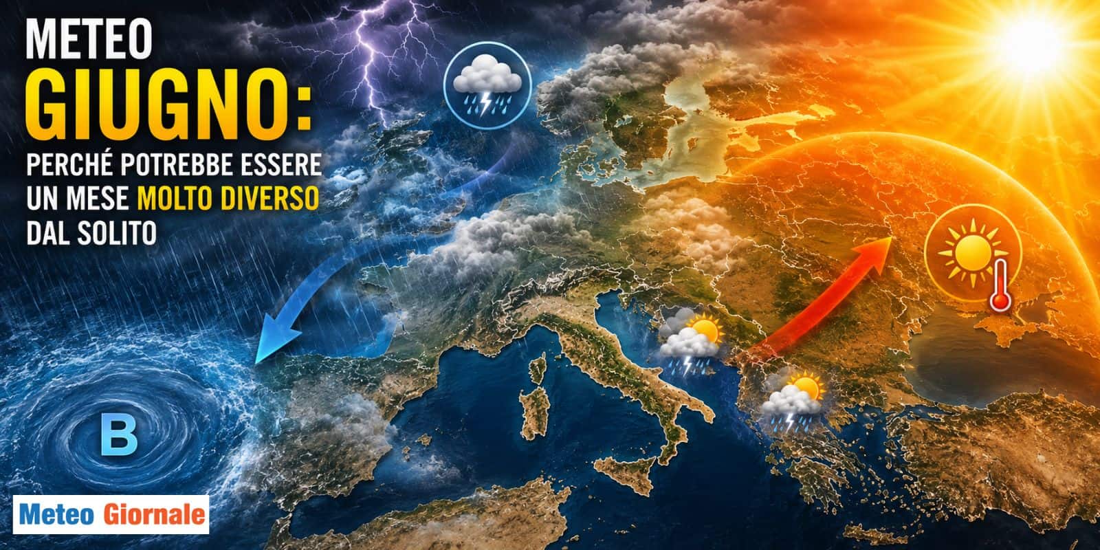 Meteo GIUGNO: perché potrebbe essere un mese molto diverso dal solito