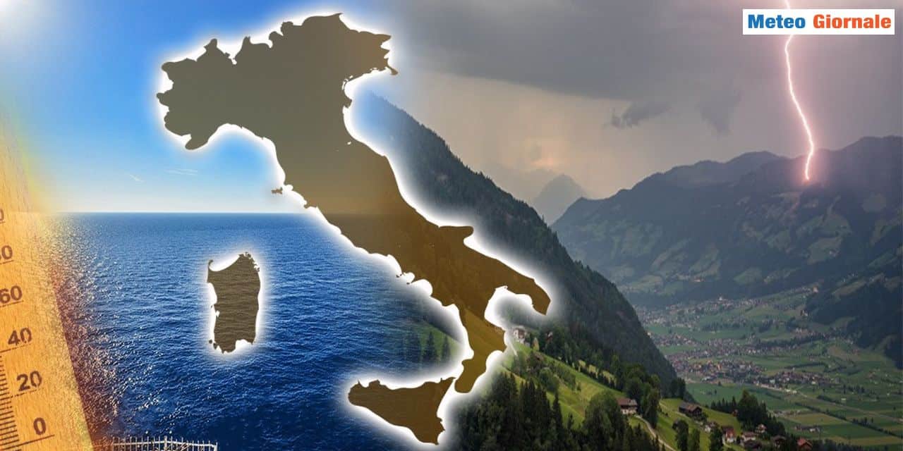 Anticiclone perde colpi e dilagano i temporali, previsioni sino al 2 Giugno