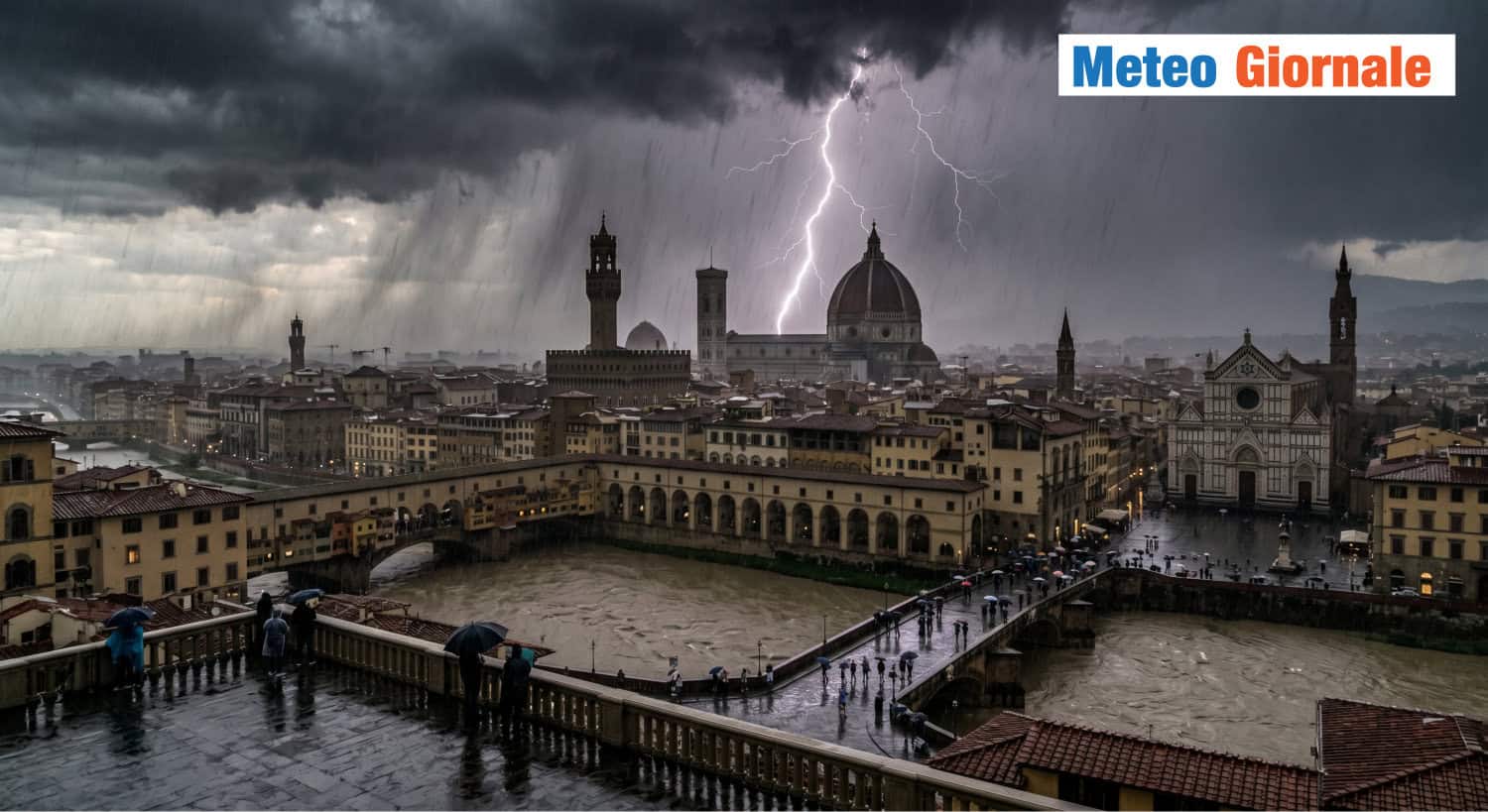 Maltempo in Toscana con allerta meteo