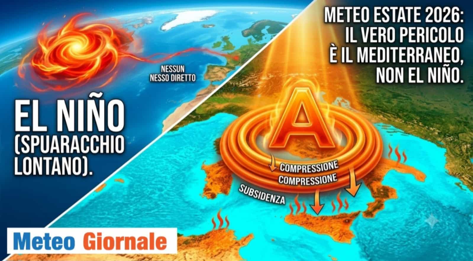 Meteo, l’estate 2026 e la grande bugia di El Niño: ecco perché il vero pericolo per l’Italia si nasconde molto più vicino