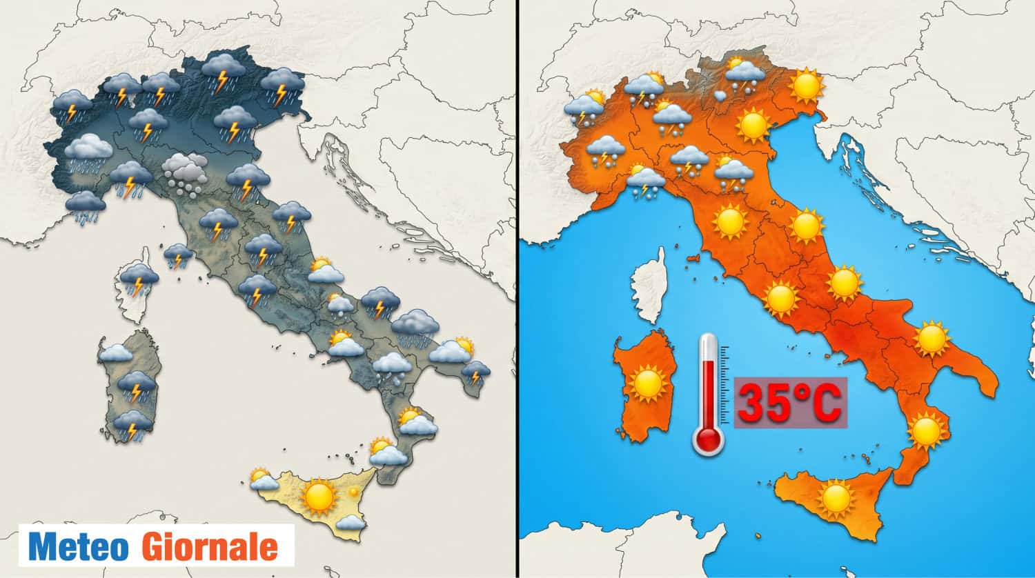 Caldo africano rovente, c’è la data: in arrivo temporali e grandine