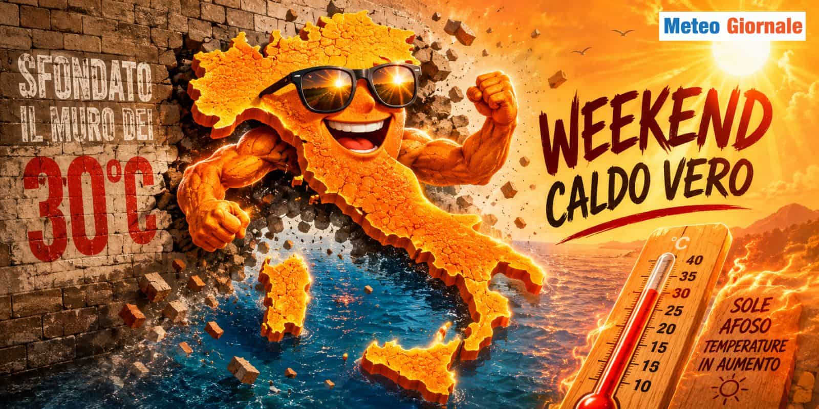 Sfondato il muro dei 30°C: nel WEEKEND caldo vero