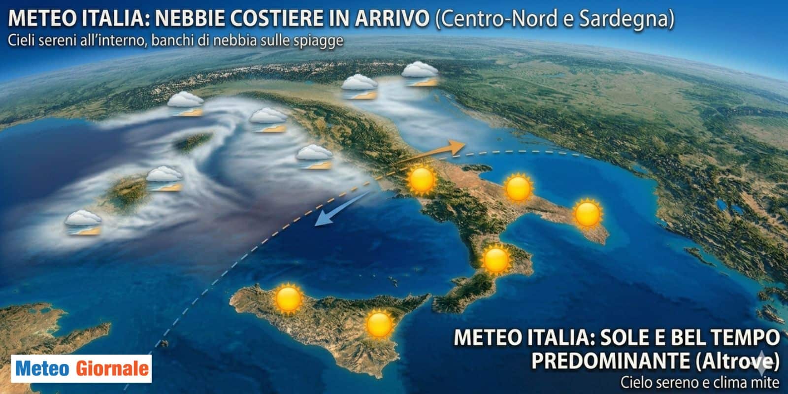 NEBBIE costiere in arrivo: cosa succederà sulle spiagge nei prossimi giorni